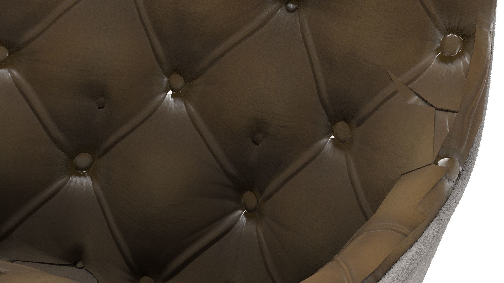 Armchair Tufted Design Free 3D model_4