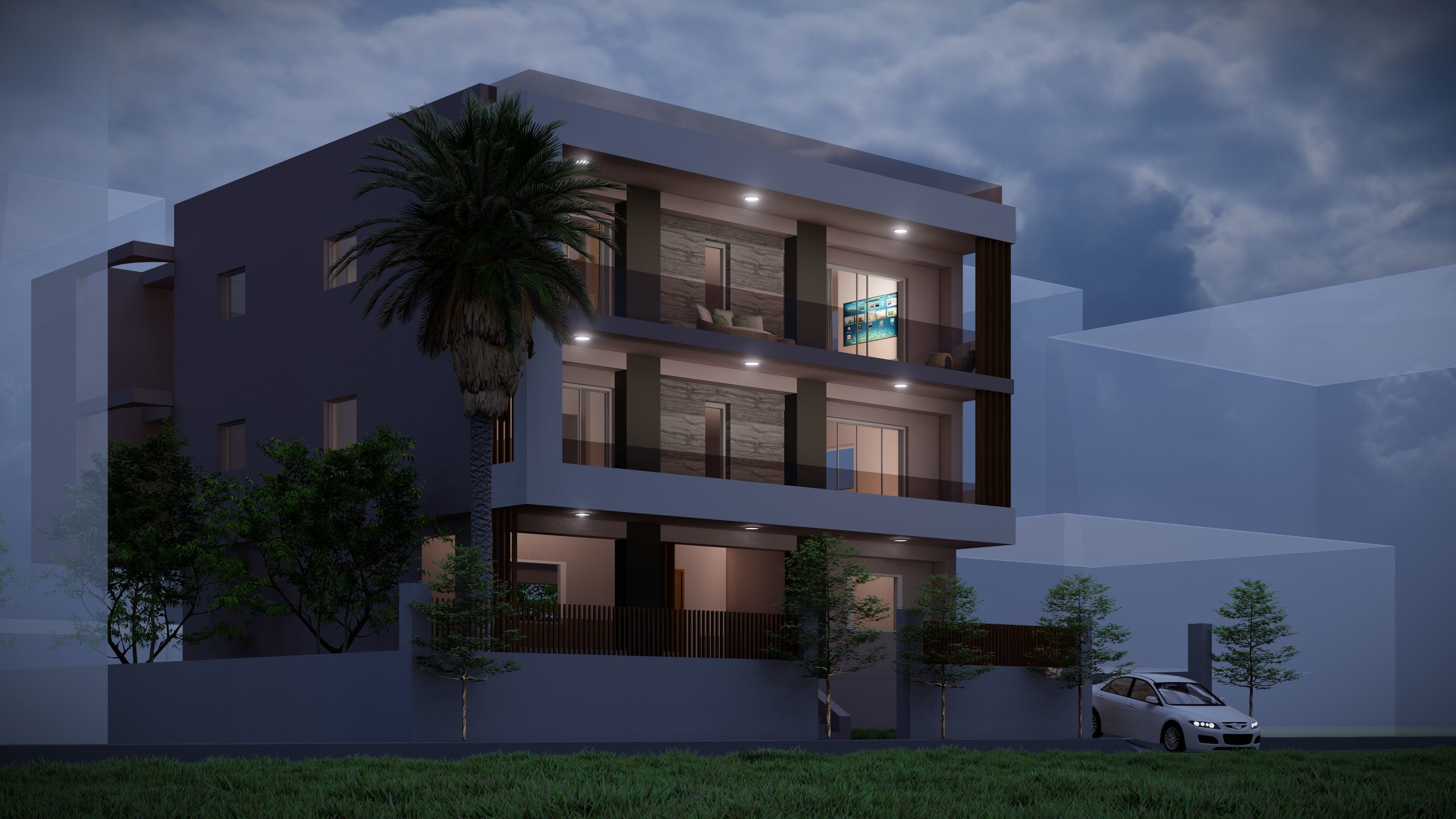 Palm House Day and Evening Renders 3D model_11