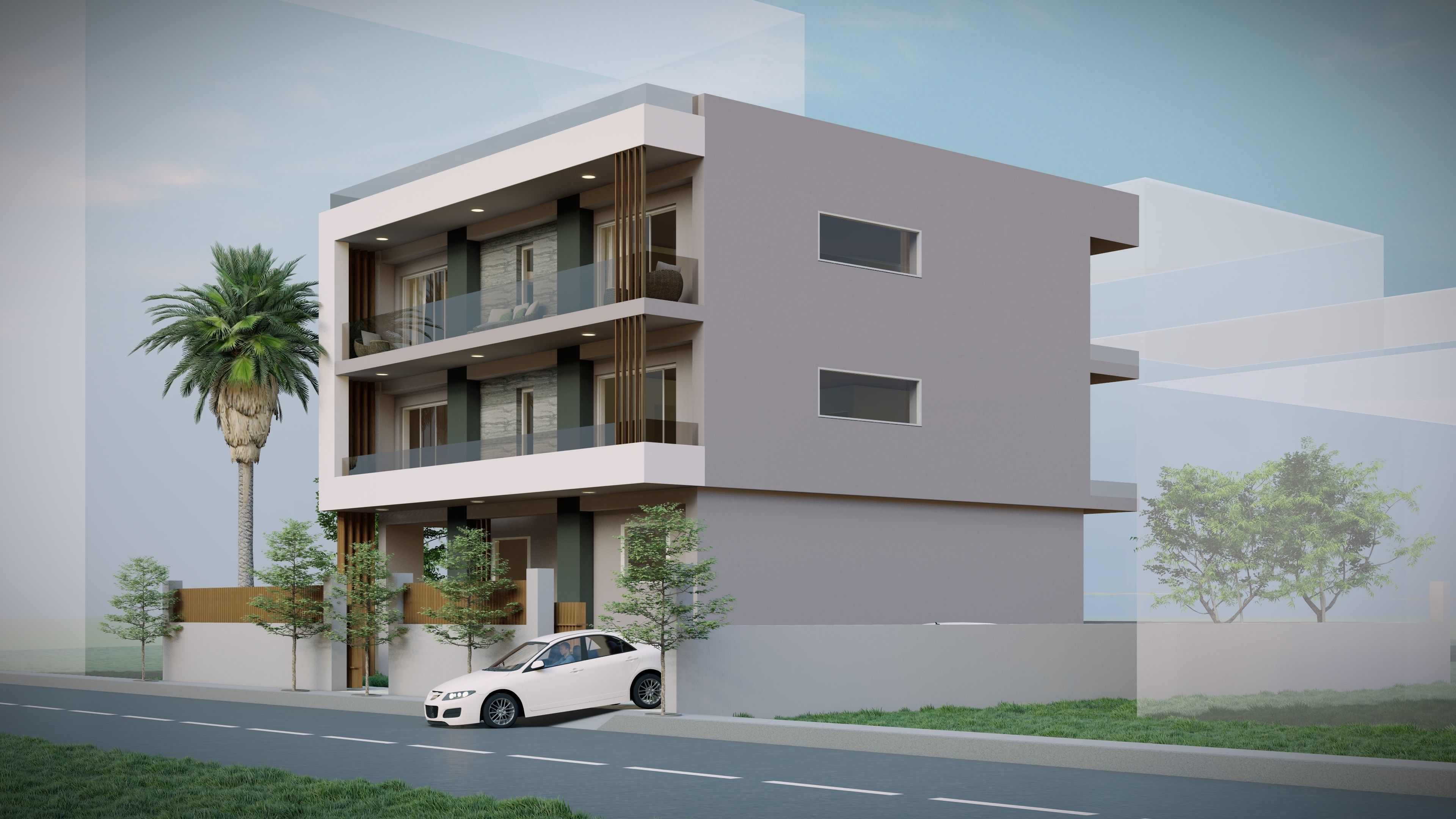 Palm House Day and Evening Renders 3D model_3