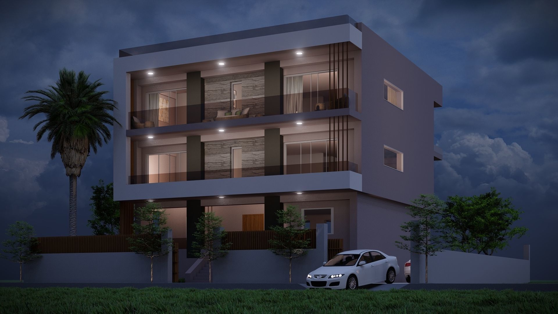 Palm House Day and Evening Renders 3D model_12