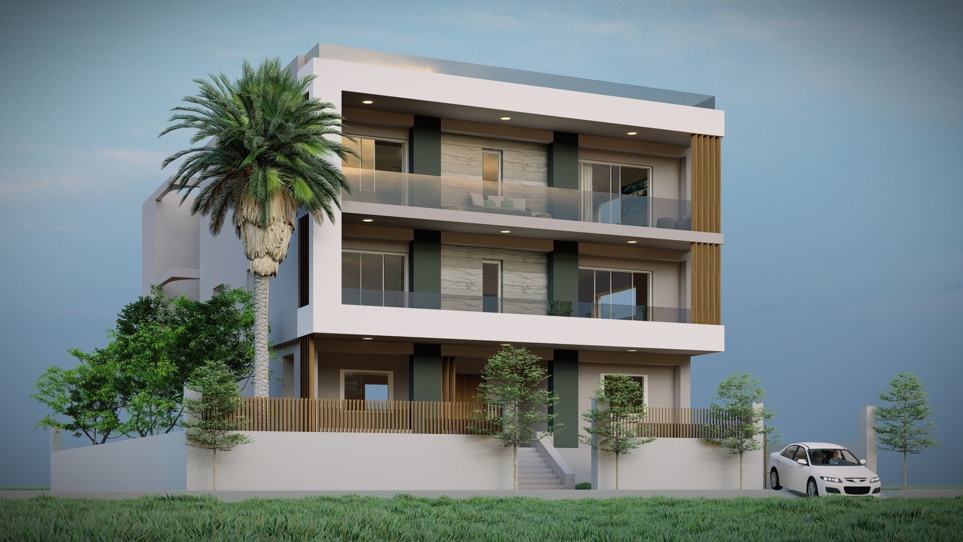 Palm House Day and Evening Renders 3D model_5