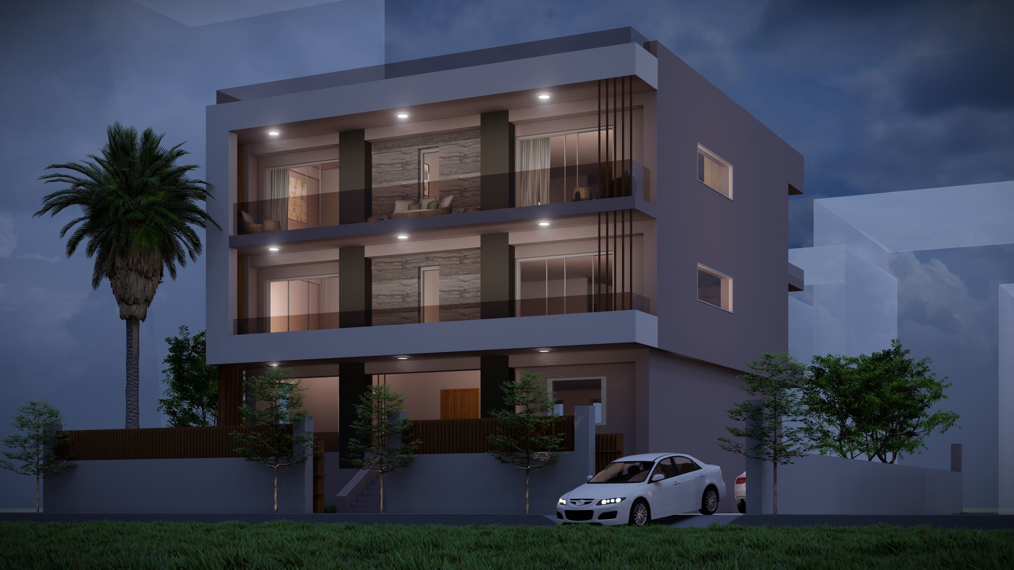 Palm House Day and Evening Renders 3D model_8