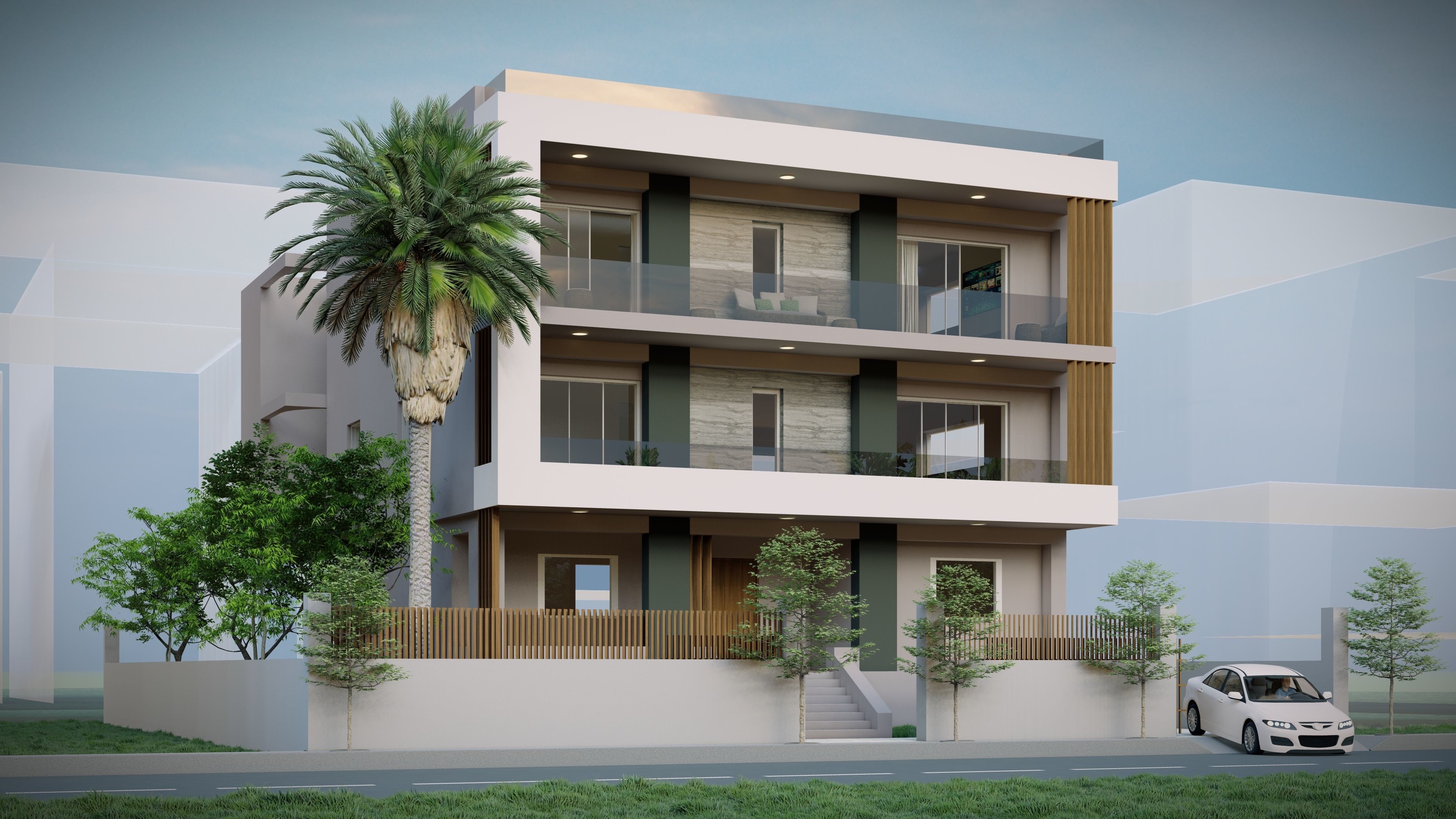 Palm House Day and Evening Renders 3D model_1