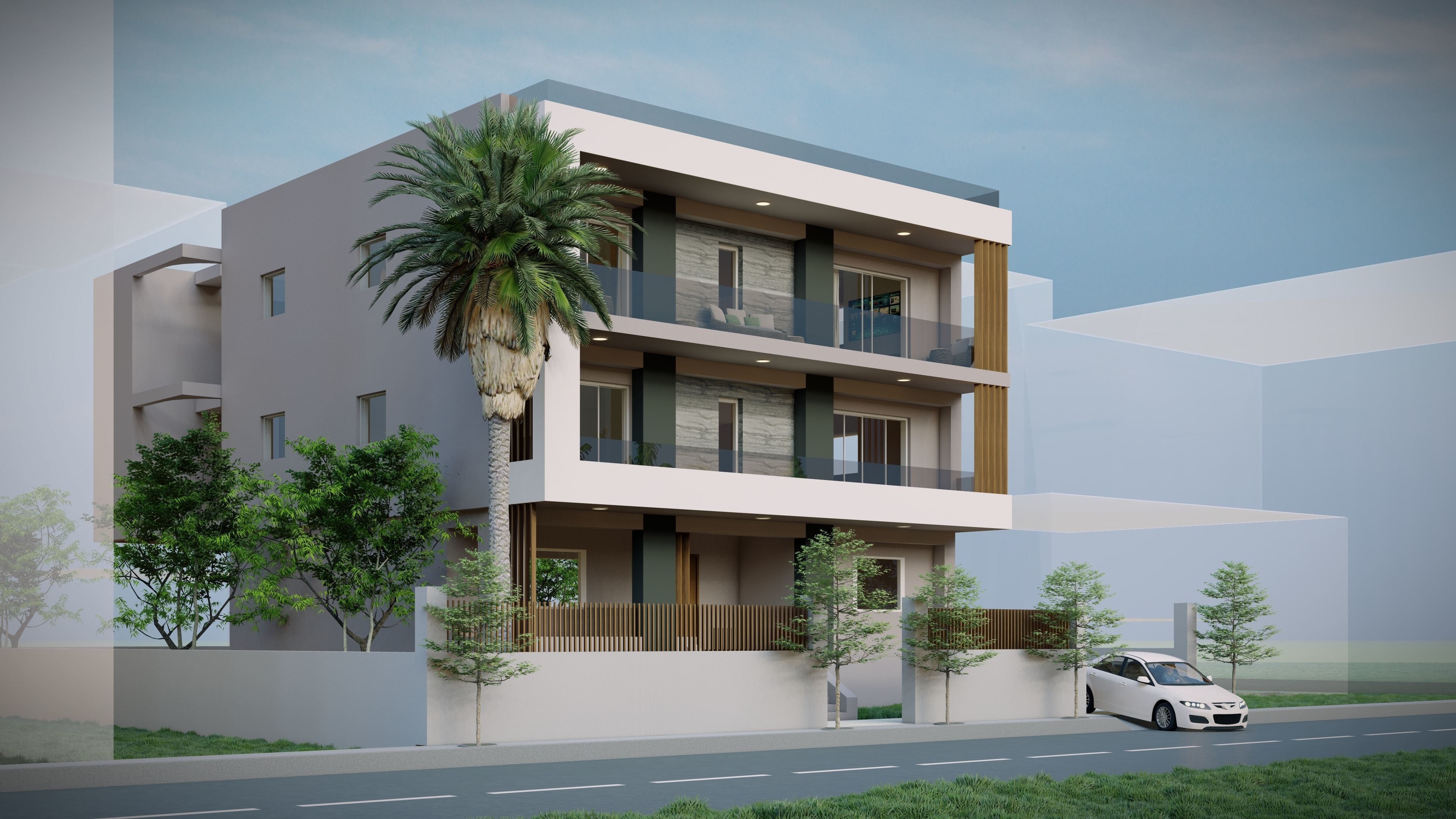 Palm House Day and Evening Renders 3D model_4