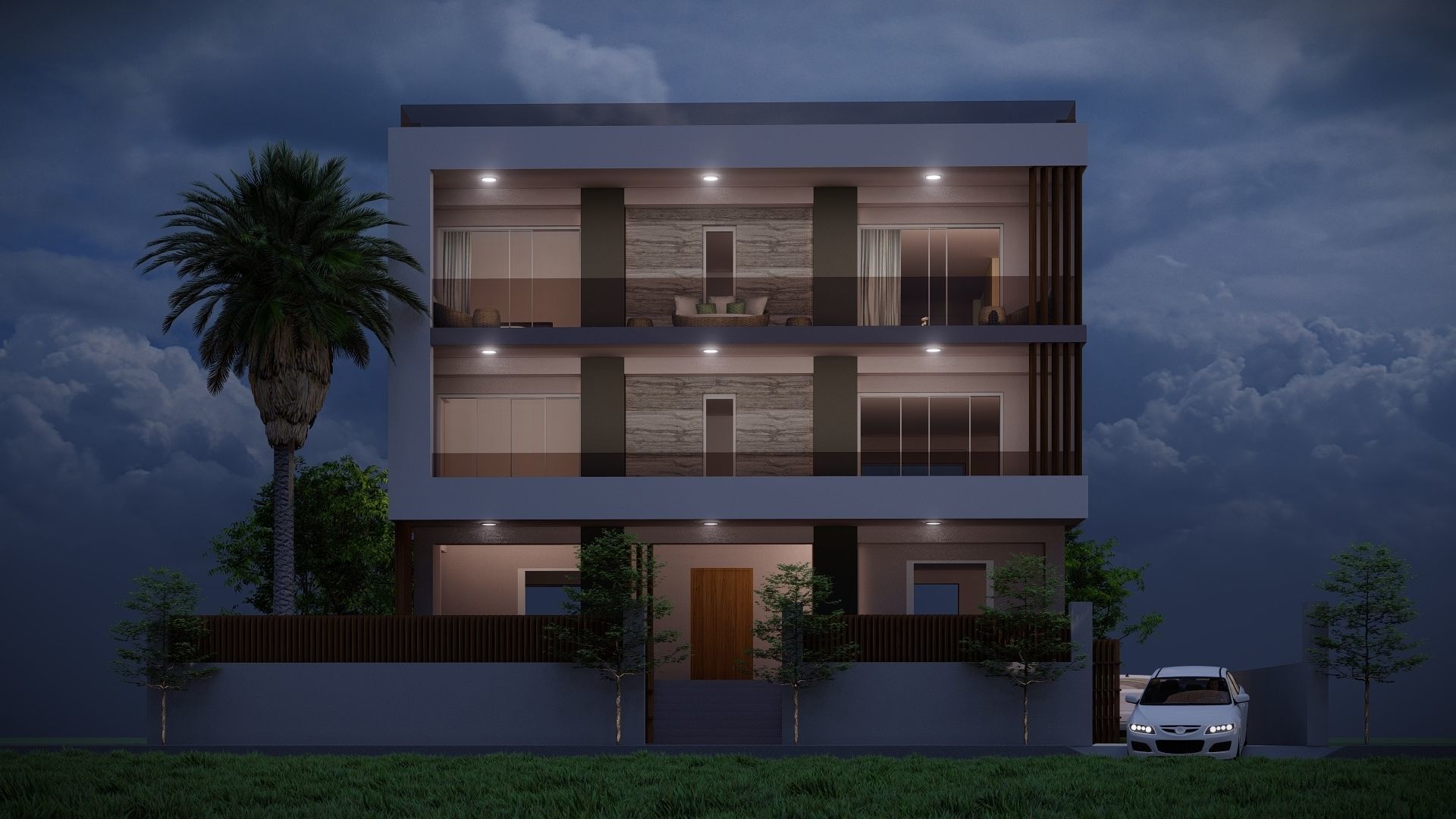 Palm House Day and Evening Renders 3D model_13