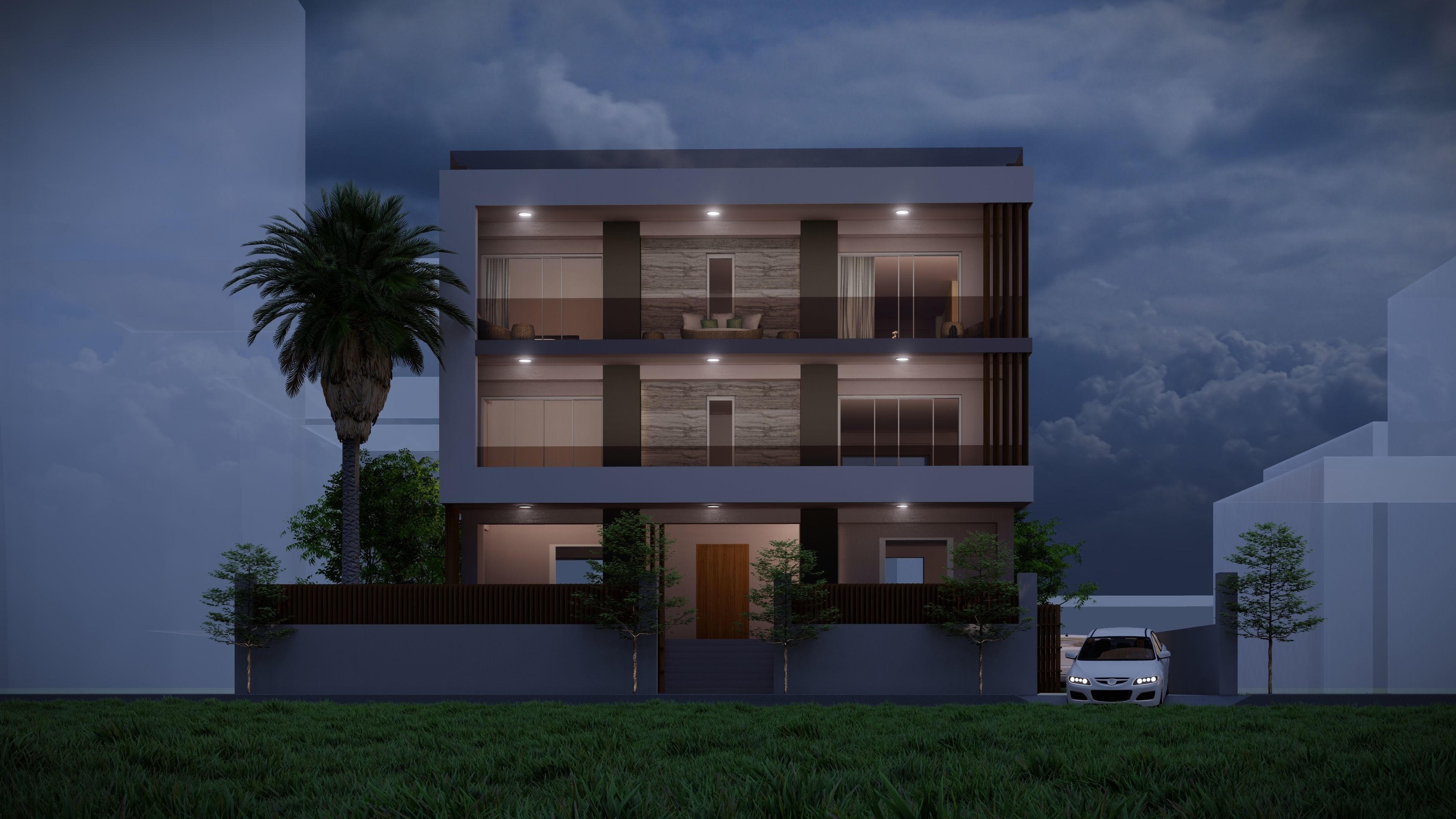 Palm House Day and Evening Renders 3D model_6