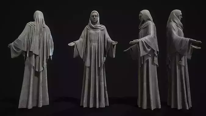 Nun statue 