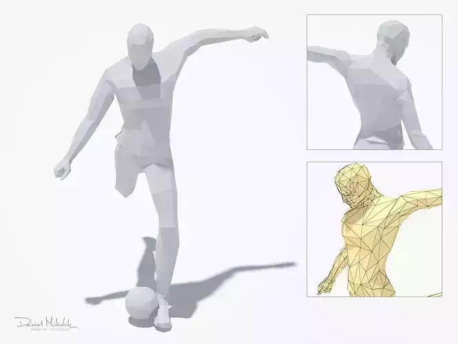 Football Man Sport Pose