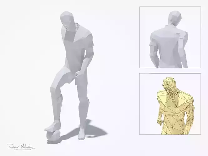 Football Man Sport Pose2