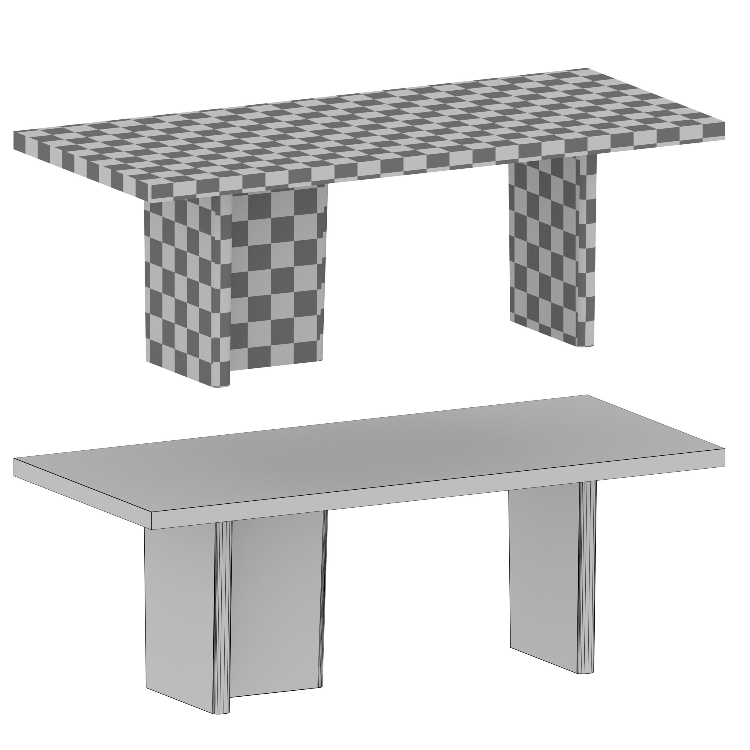 Ula Dining Table Crate and Barrel 3D model_10