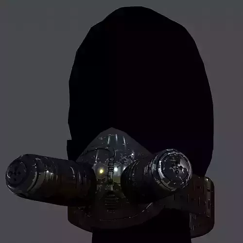 Gas mask helmet 3d model scifi Low-poly Low-poly 3D model