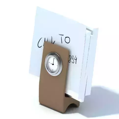 Desk Clock That Holds Papers