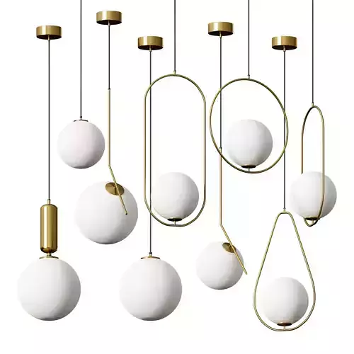 Nordic Metal Glass Ball Pendant Lights