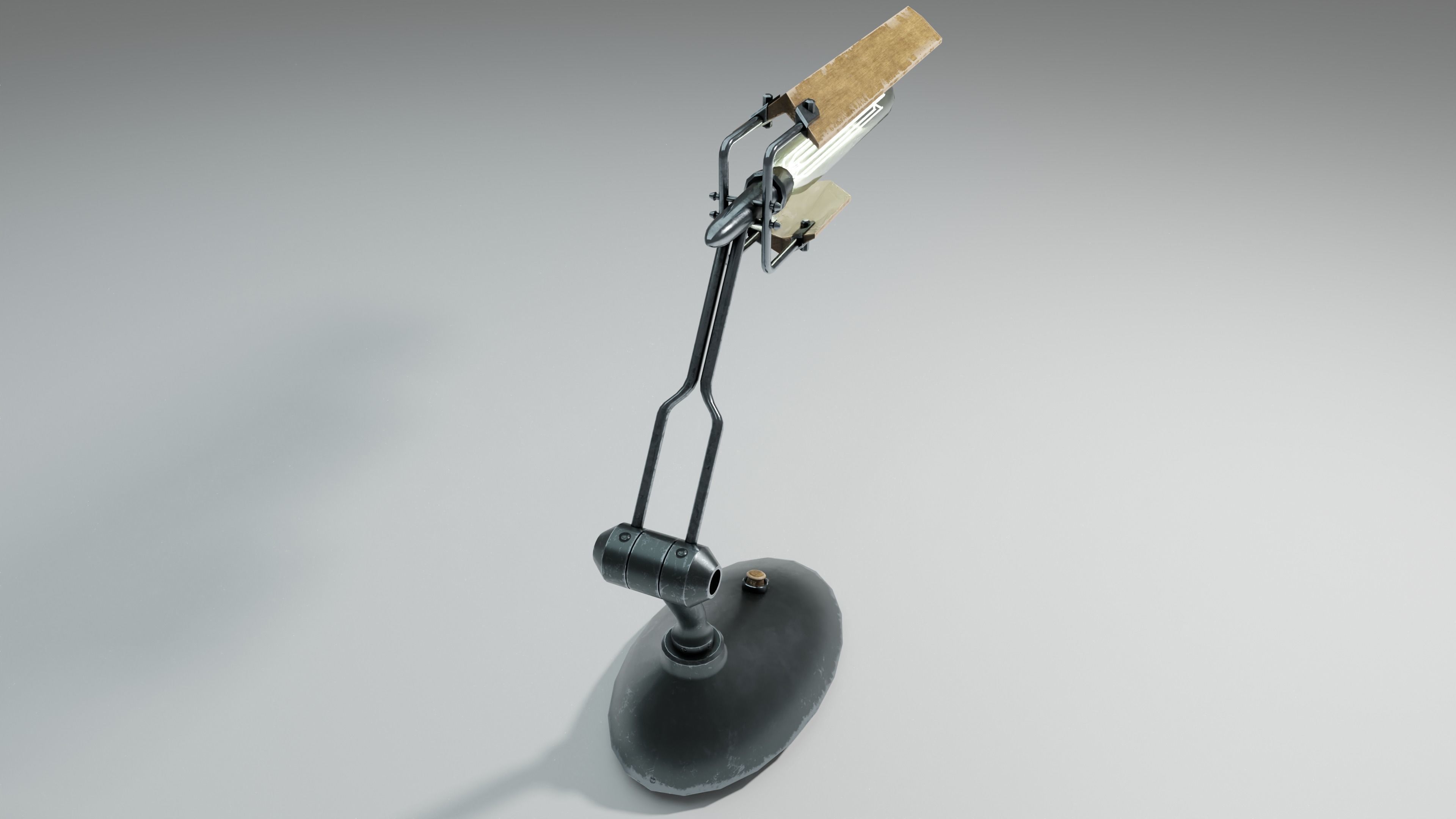 Modern or steampunk Lamp  Low-poly 3D model_10