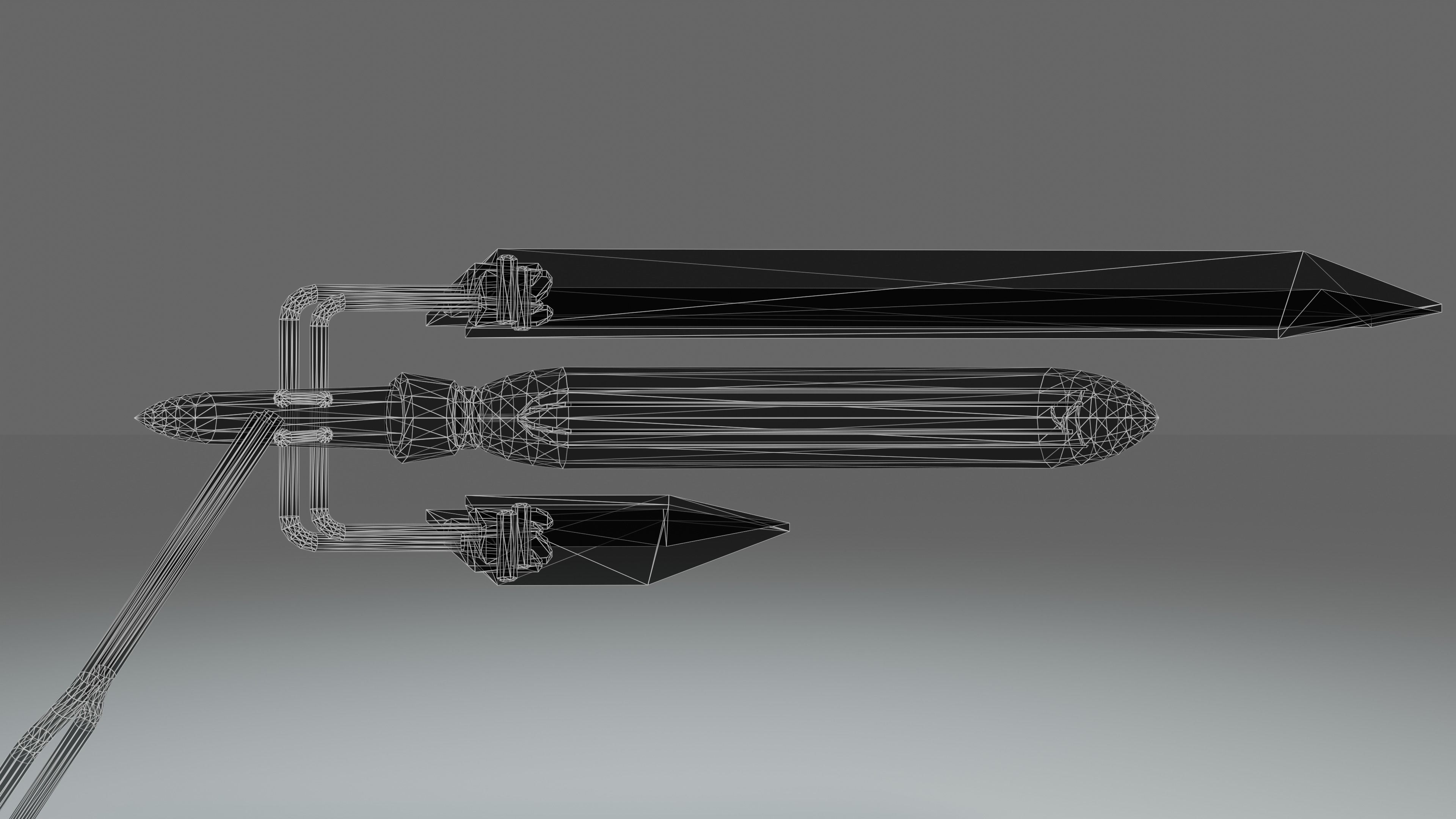 Modern or steampunk Lamp  Low-poly 3D model_31