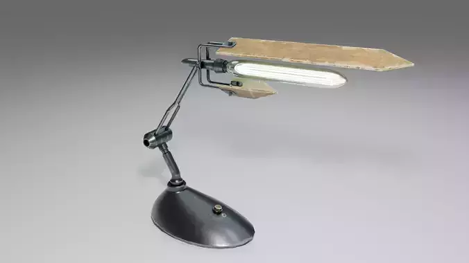Modern or steampunk Lamp  Low-poly 3D model