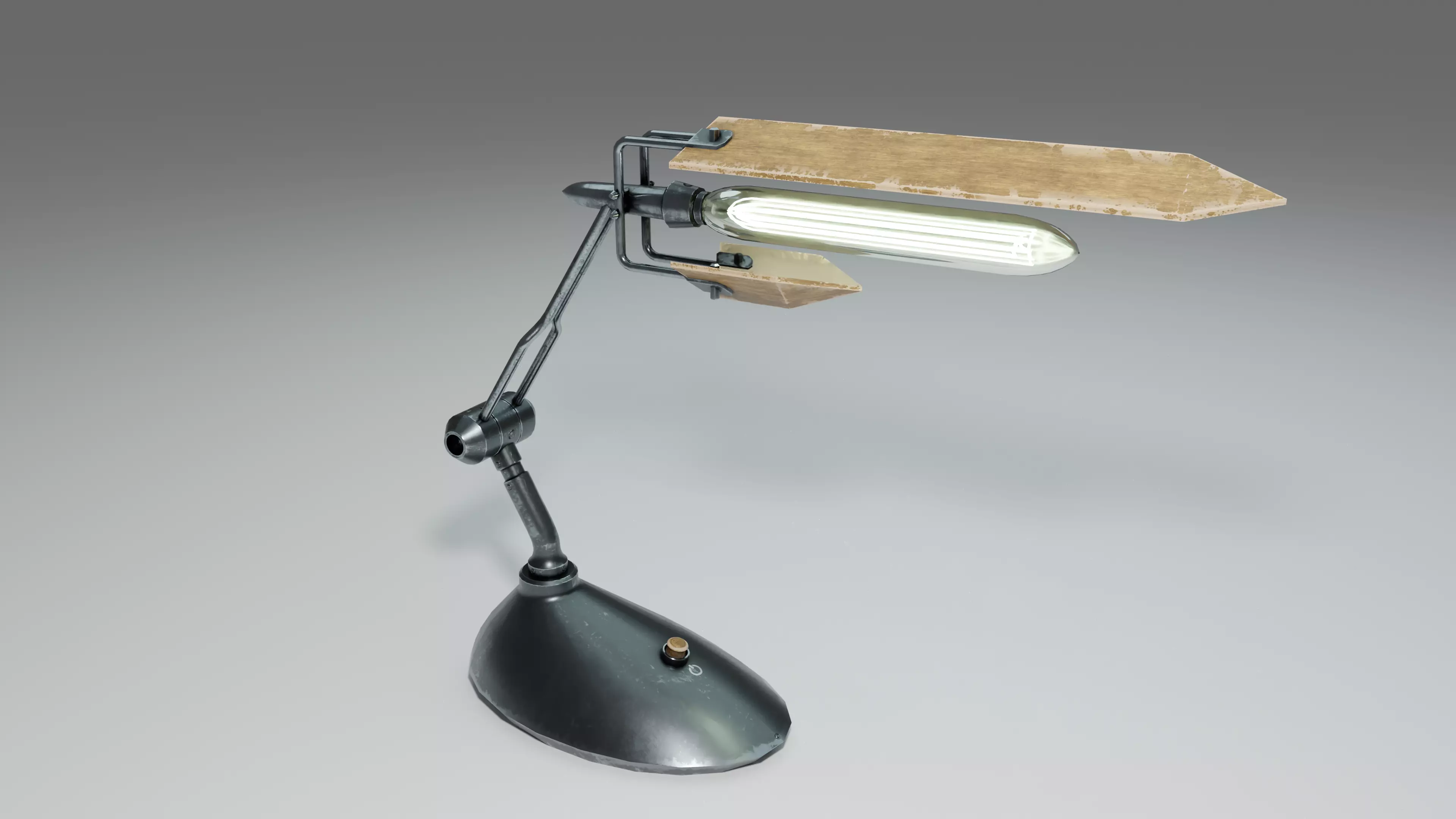 Modern or steampunk Lamp  Low-poly 3D model_0