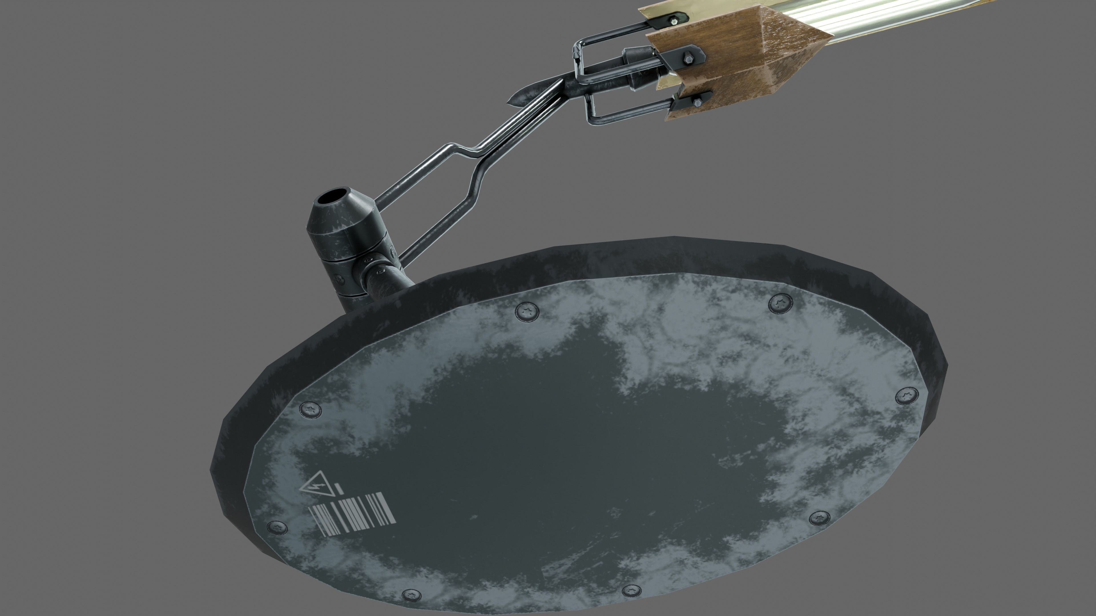 Modern or steampunk Lamp  Low-poly 3D model_18