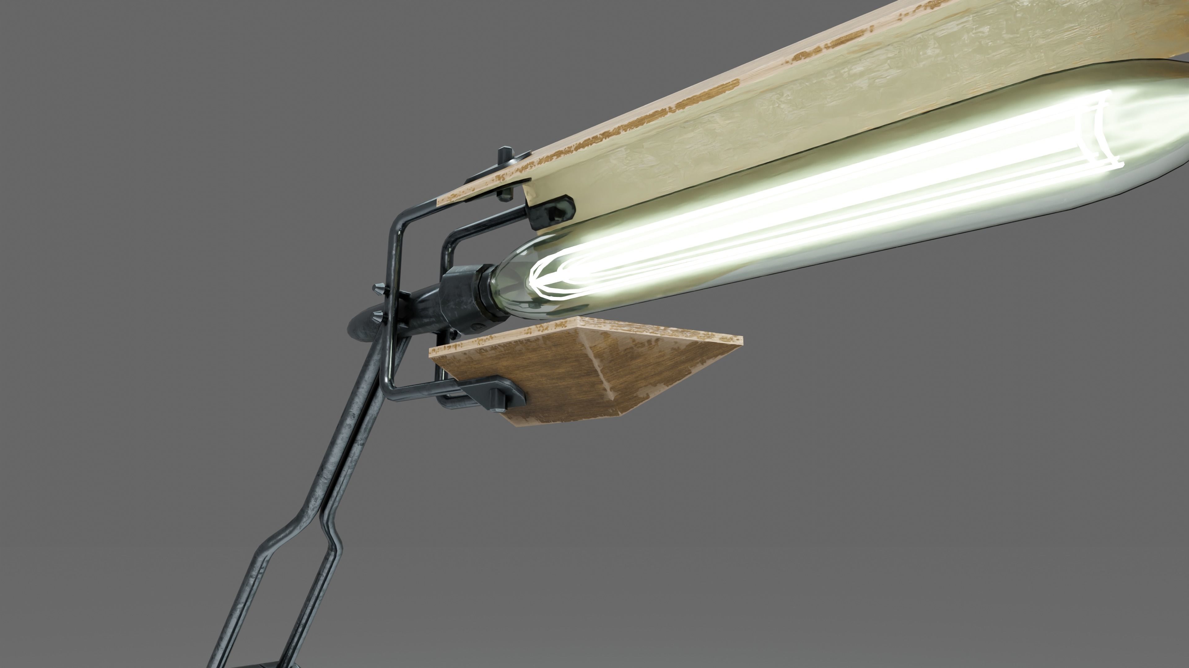 Modern or steampunk Lamp  Low-poly 3D model_20