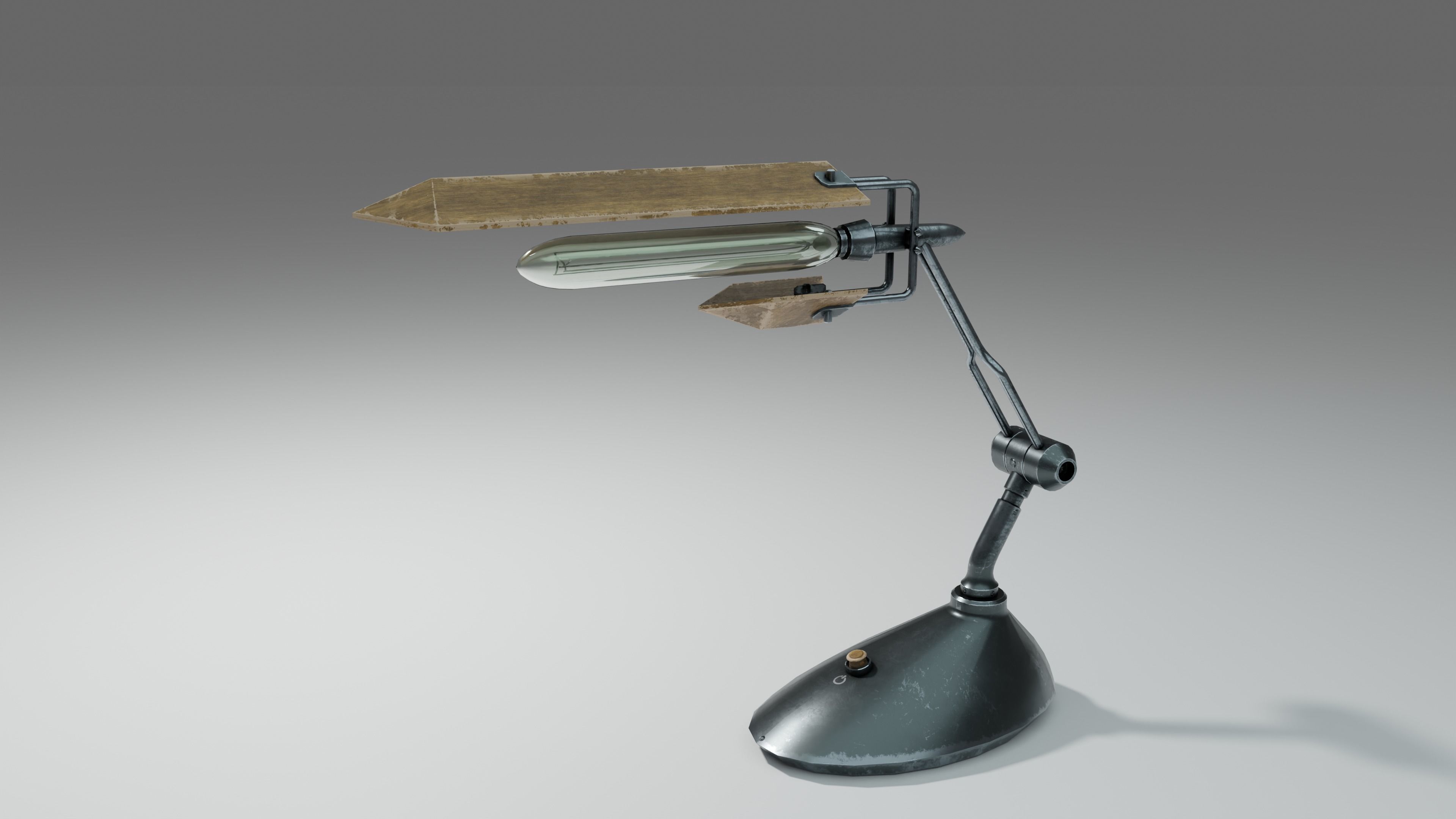 Modern or steampunk Lamp  Low-poly 3D model_23