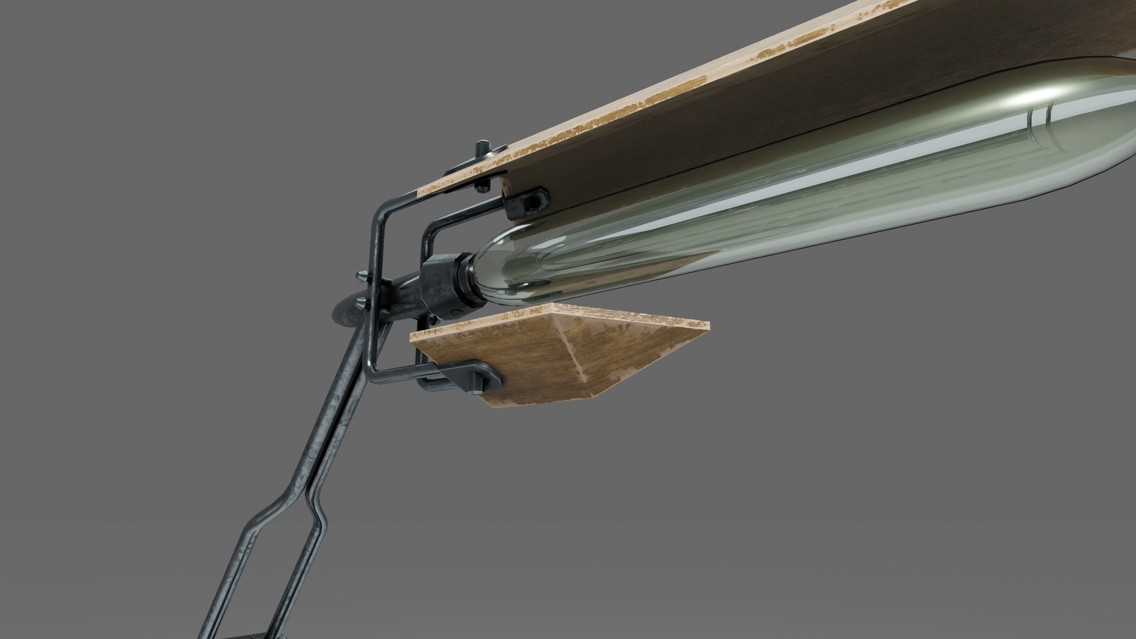 Modern or steampunk Lamp  Low-poly 3D model_21