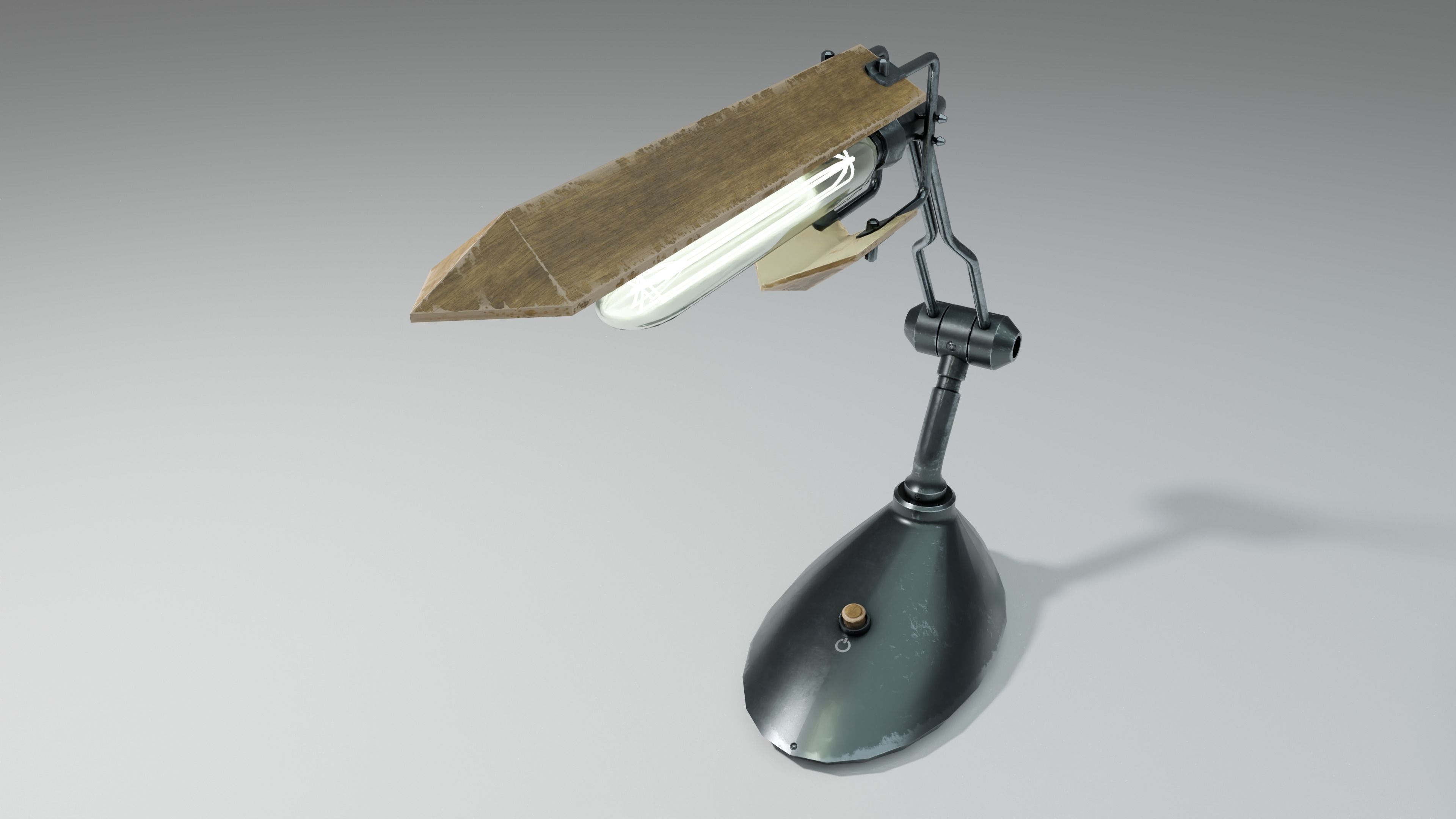 Modern or steampunk Lamp  Low-poly 3D model_5