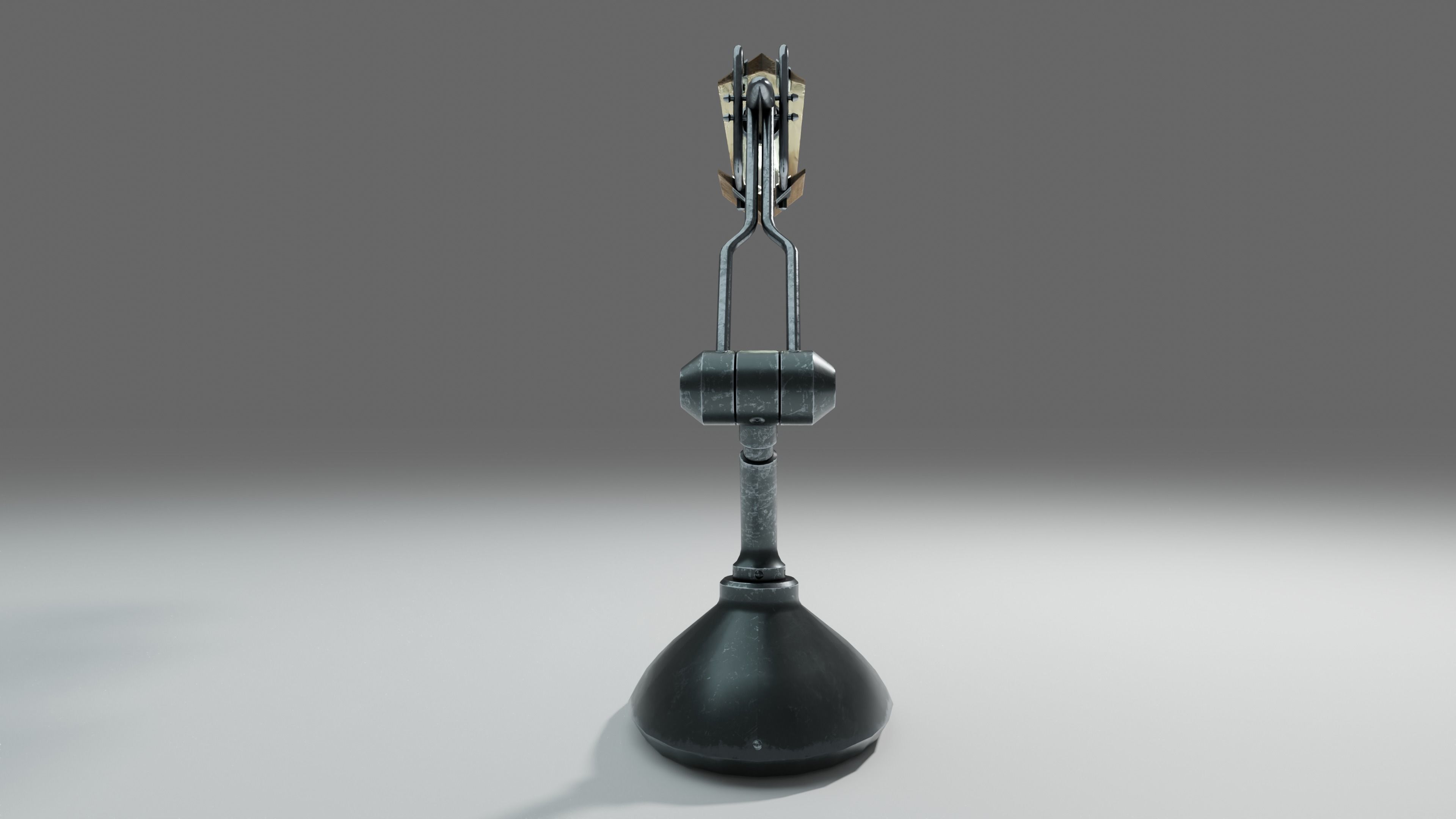 Modern or steampunk Lamp  Low-poly 3D model_12