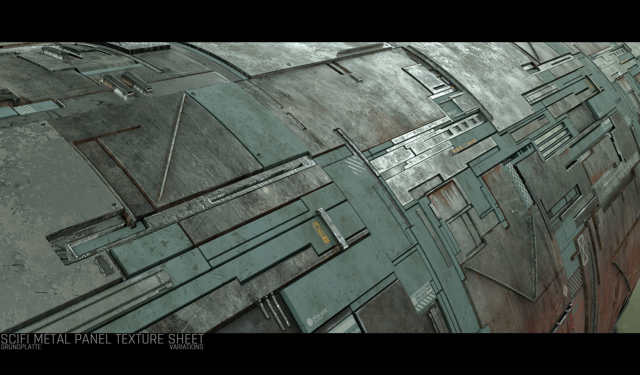 Scifi Wall Panel Texture Set F Texture_8