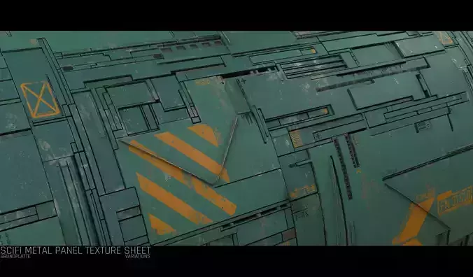 Scifi Wall Panel Texture Set F Texture