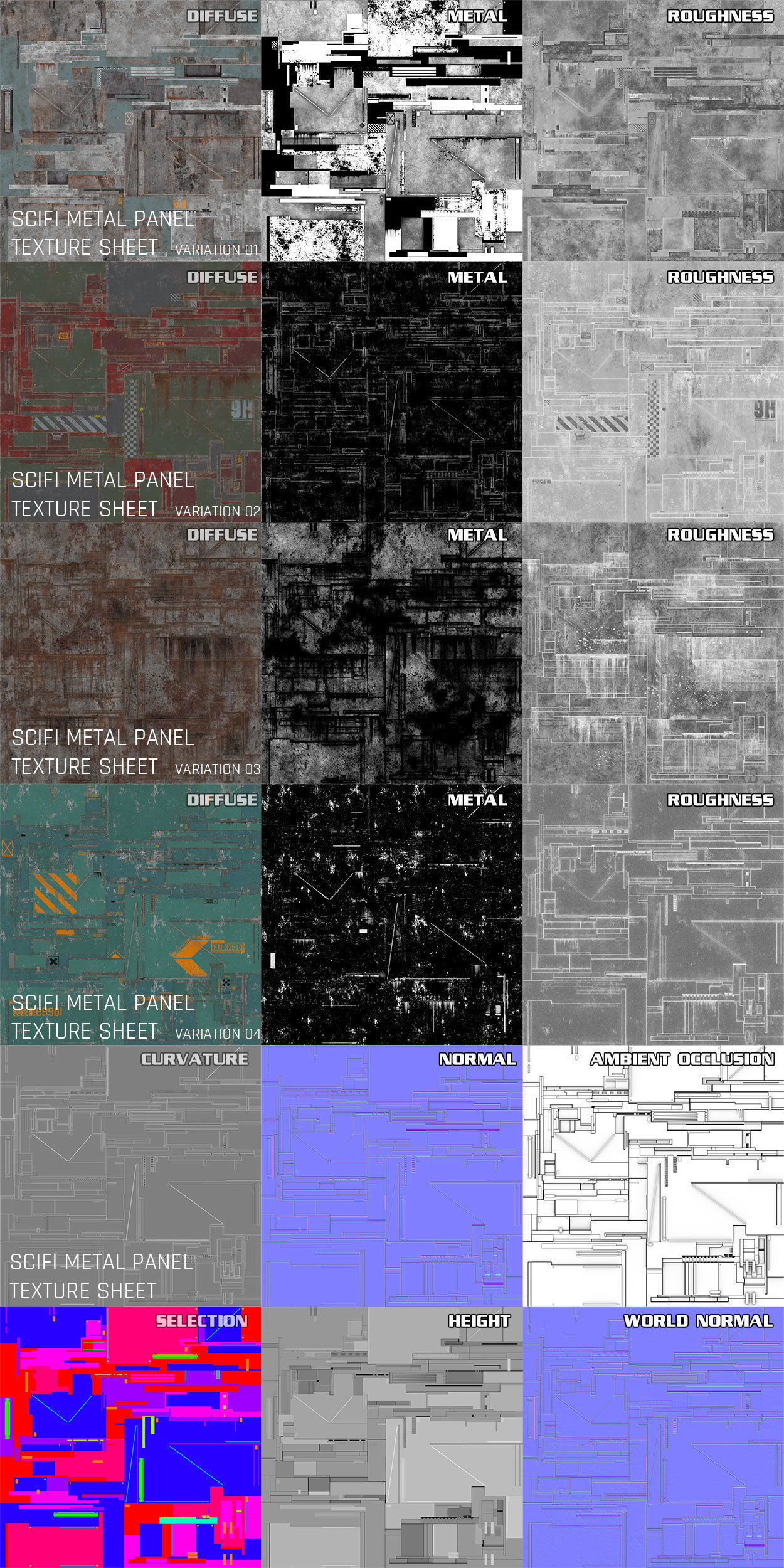 Scifi Wall Panel Texture Set F Texture_16