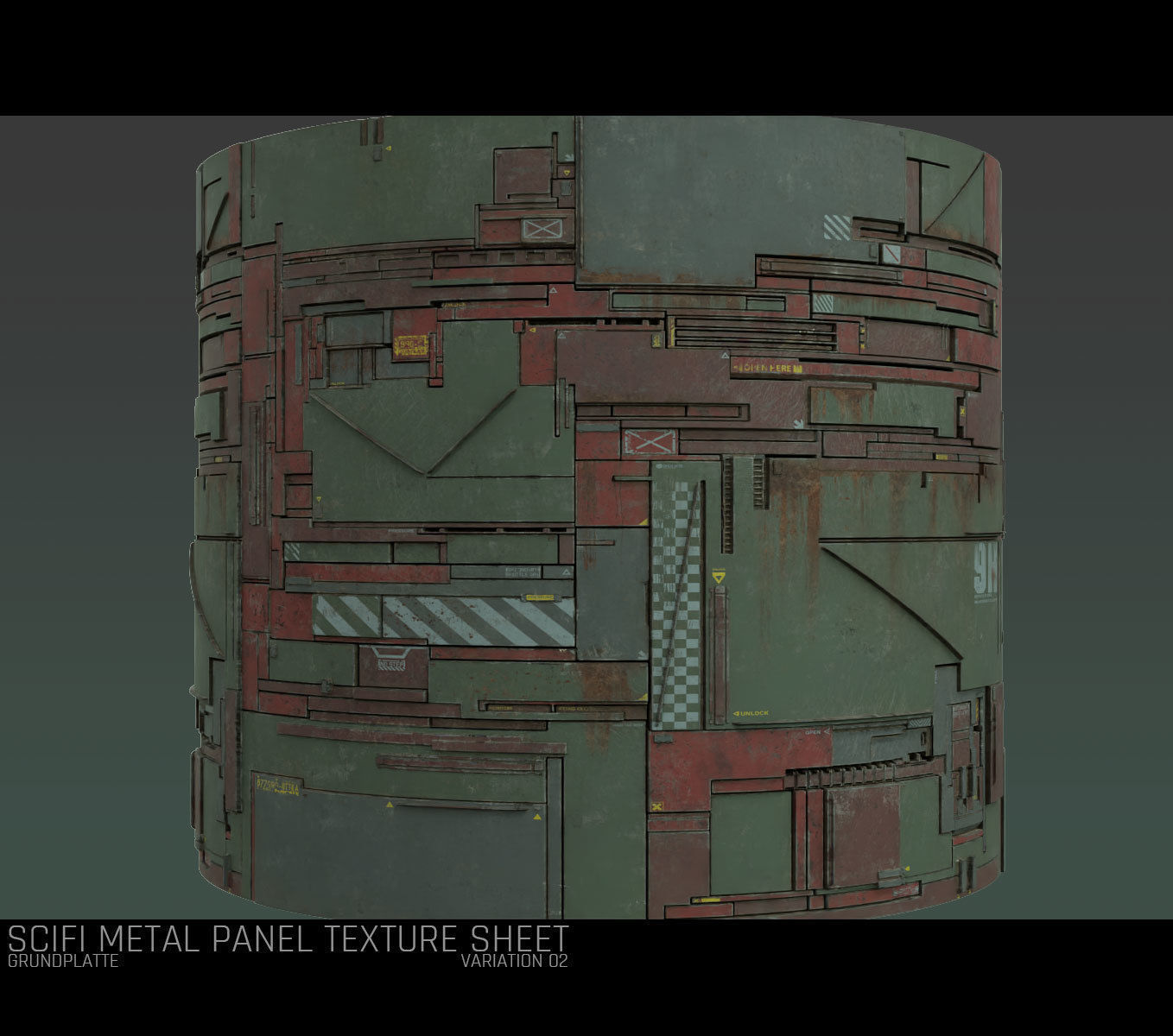 Scifi Wall Panel Texture Set F Texture_5