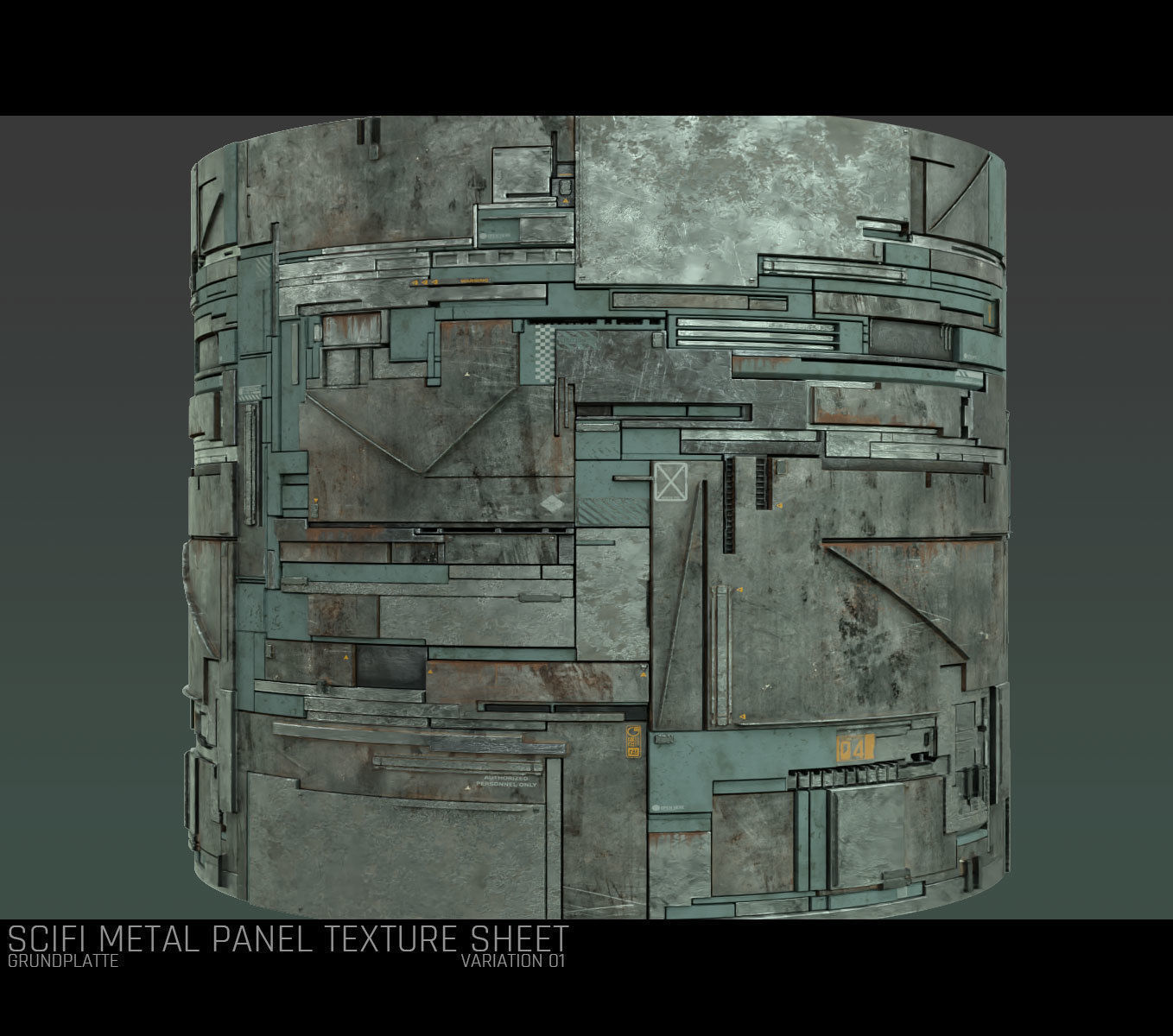 Scifi Wall Panel Texture Set F Texture_4