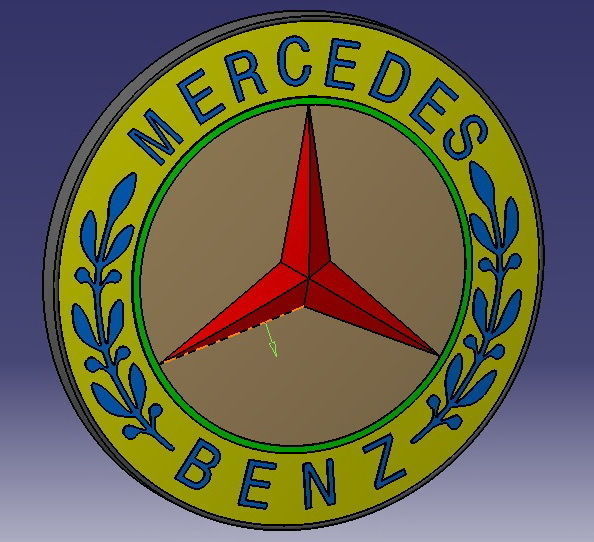 Mercedes Benz Logo 3D model_3