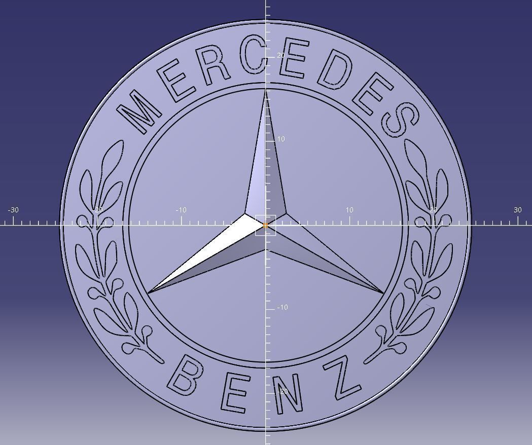 Mercedes Benz Logo 3D model_5
