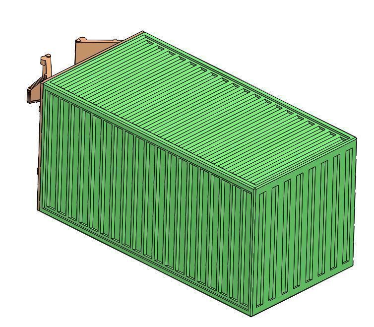 Shipping Container 3D print model_1