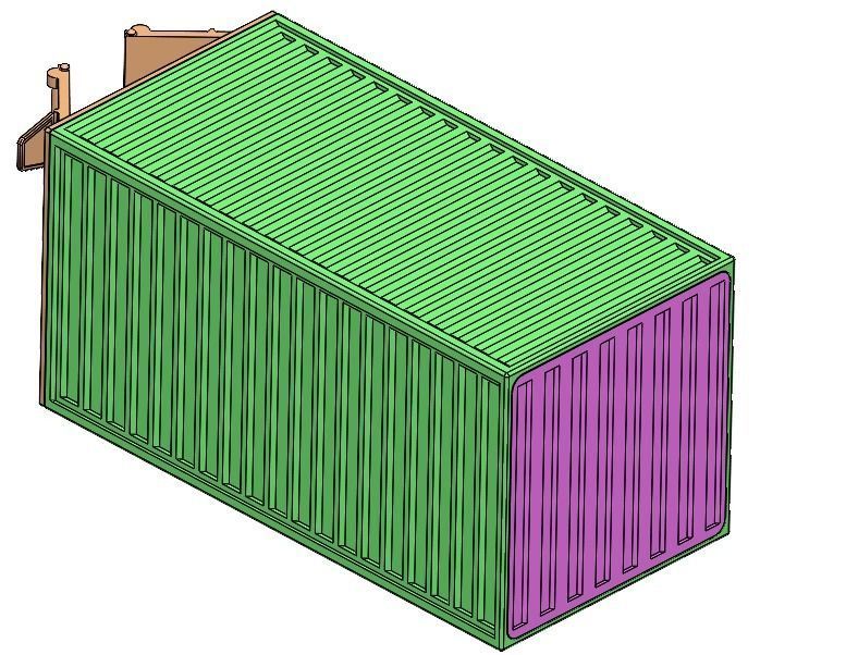 Shipping Container 3D print model_2