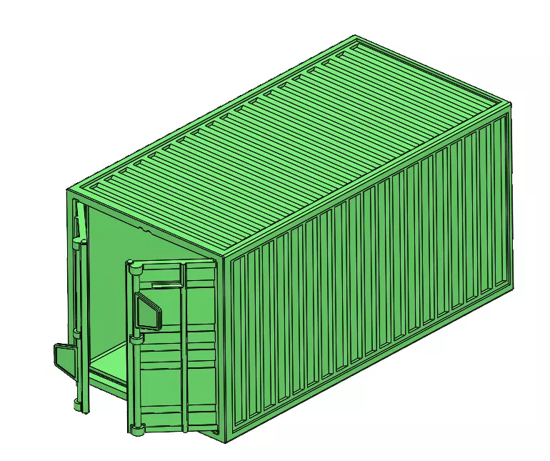 Shipping Container 3D print model_0