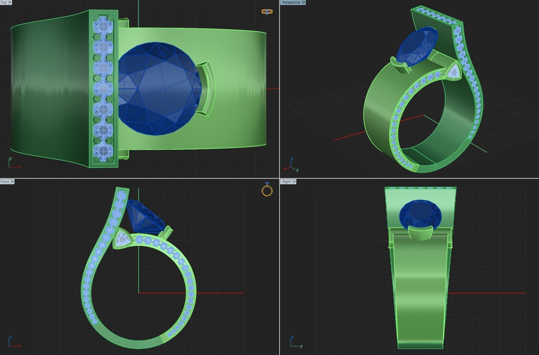 Ring 51 3D print model_6