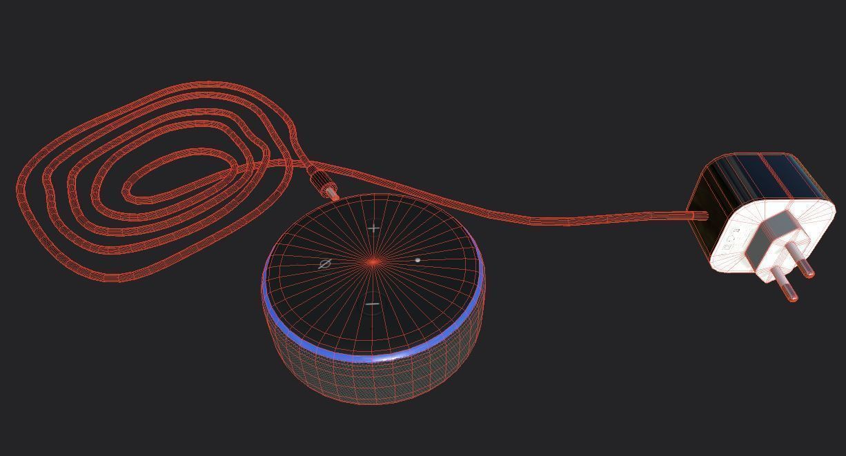 EchoDot  PowerAdapter Free 3D model_3