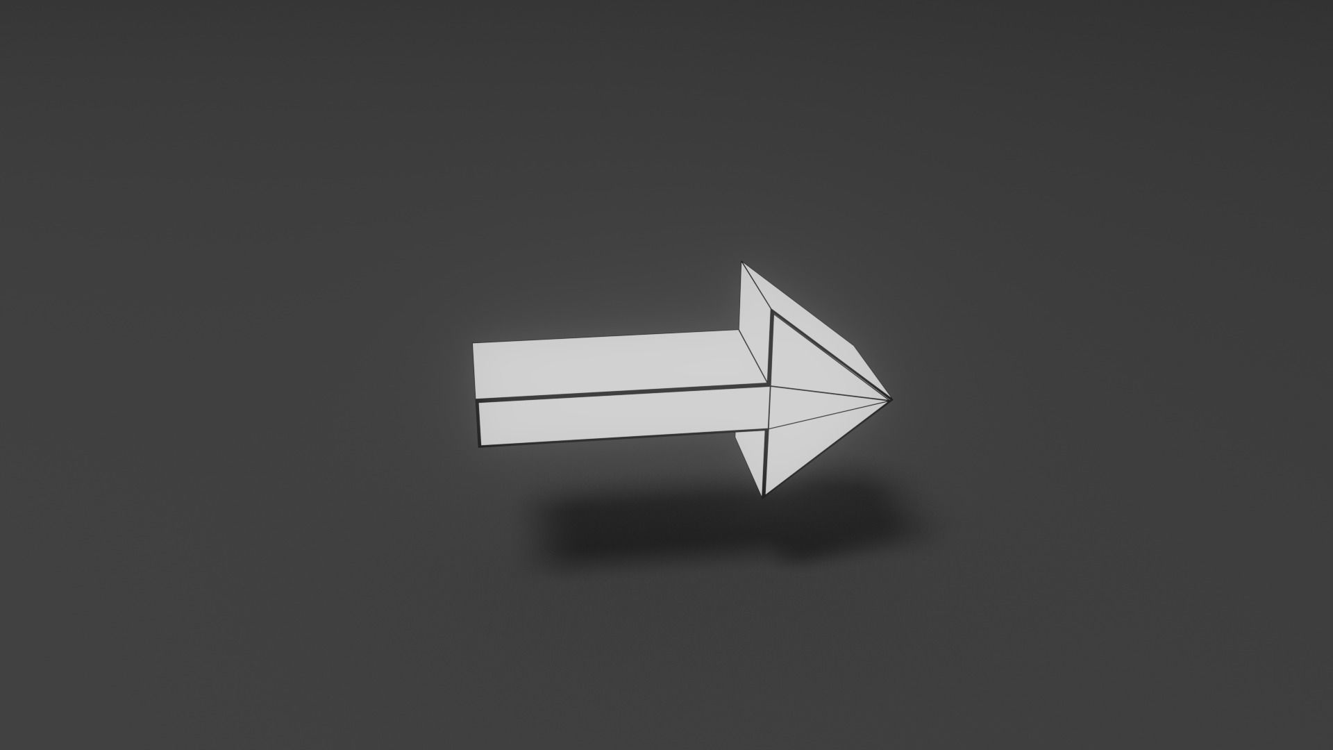 Arrow Low-poly 3D model_1
