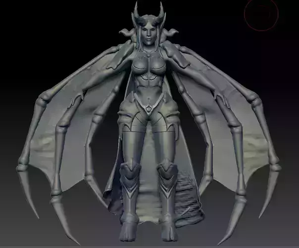 Succubus woman with horns