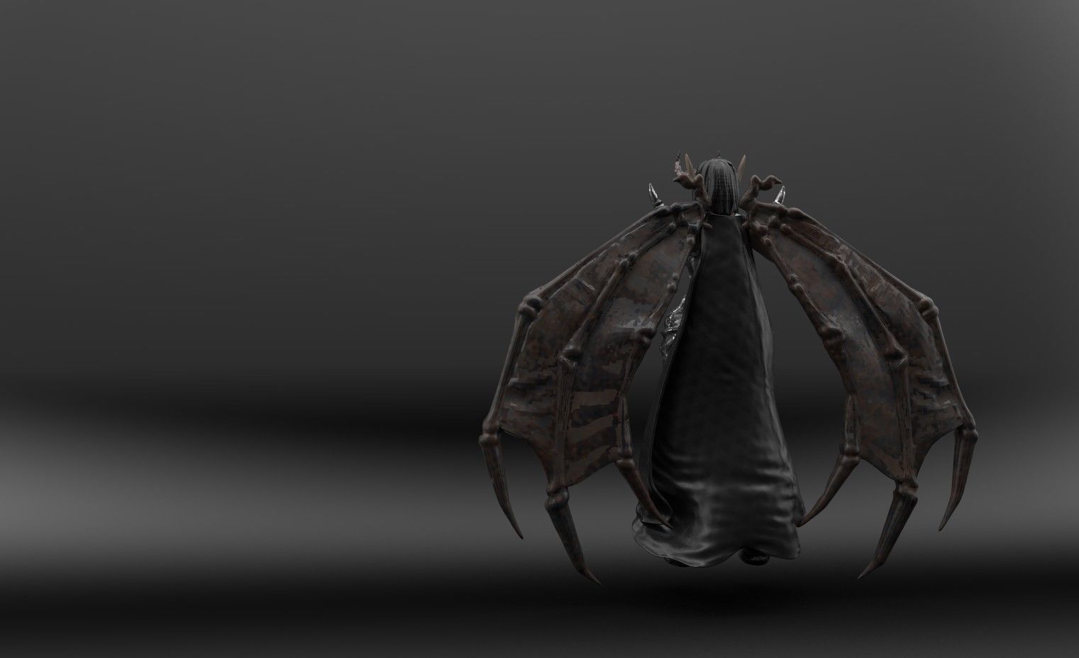 Succubus woman with horns Low-poly 3D model_3