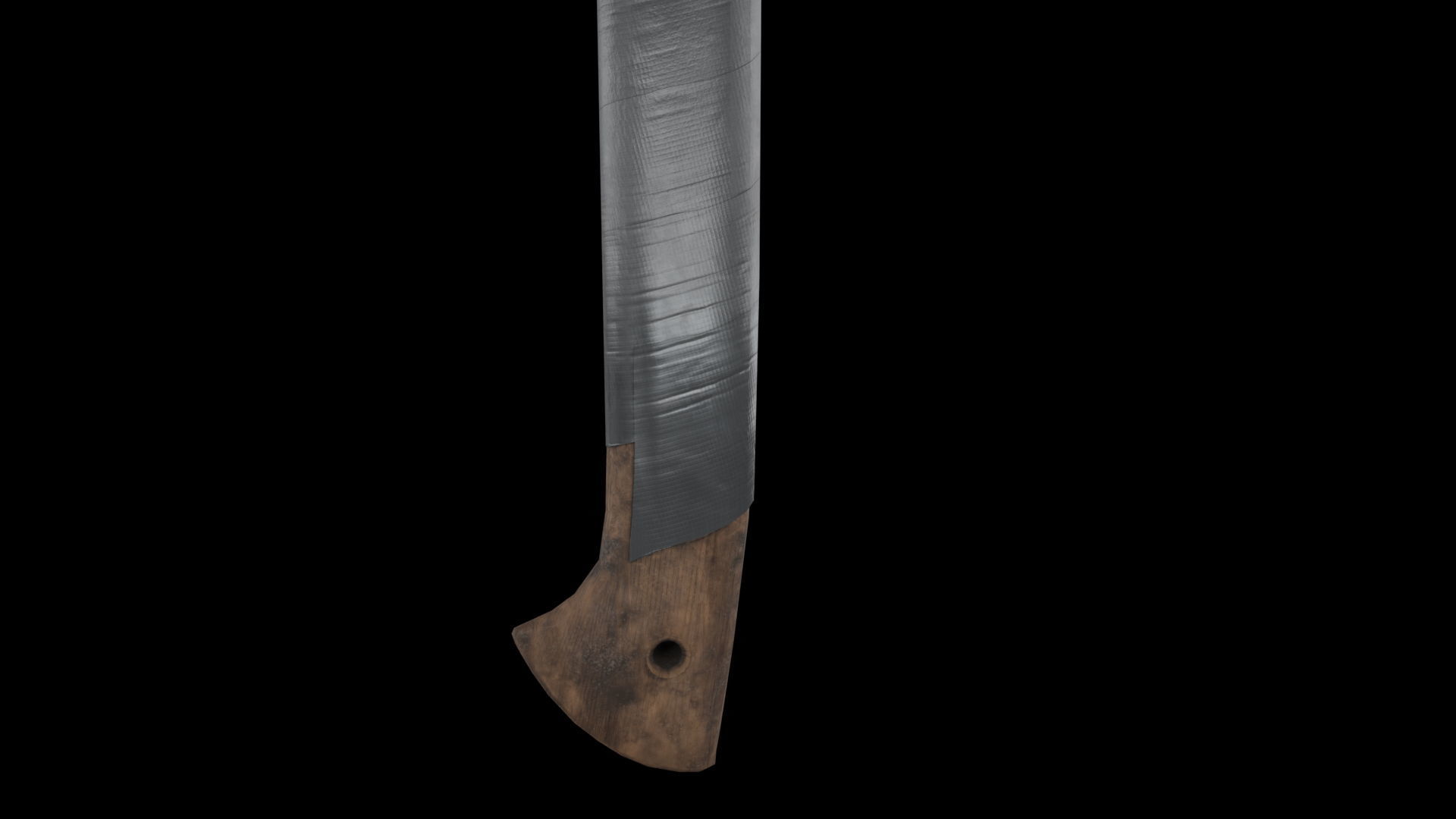 Game ready rusty hatchet Low-poly 3D model_5