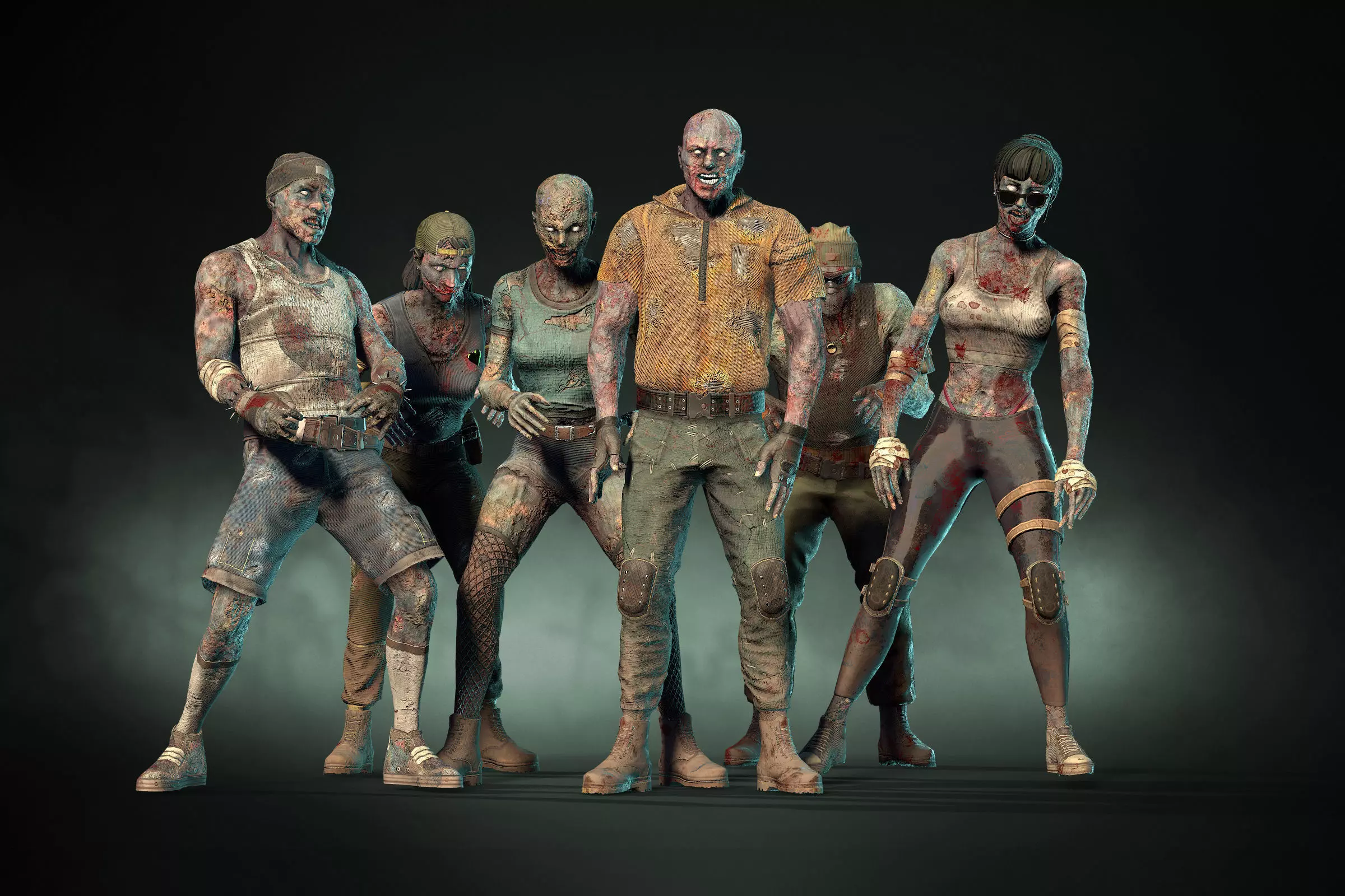 Zombie Pack Low-poly 3D model