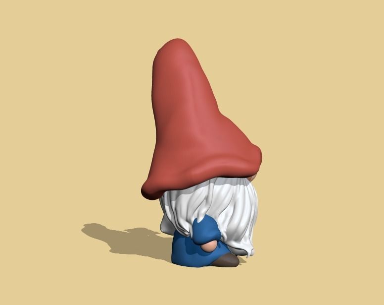 Gnome Wooden Sign 3D print model_1