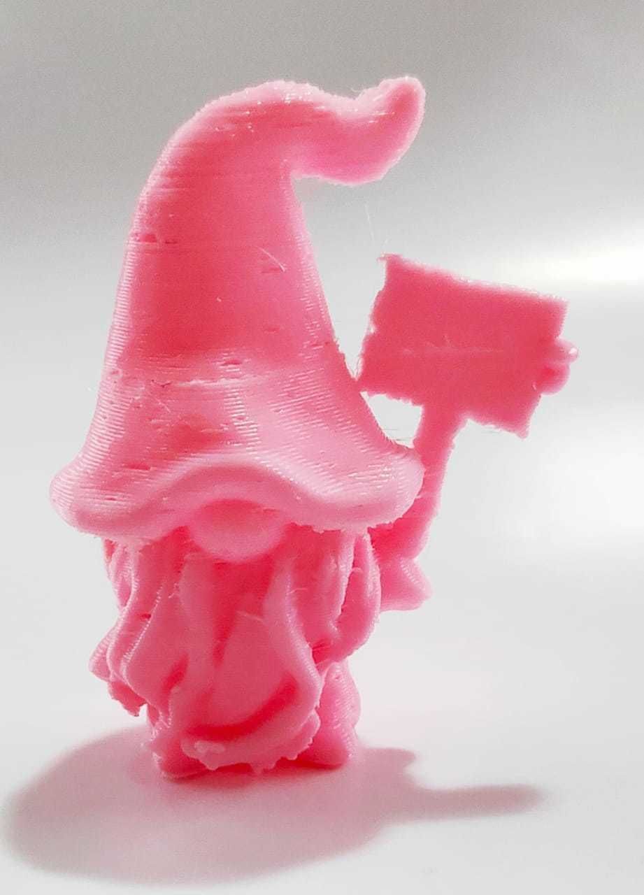 Gnome Wooden Sign 3D print model_4