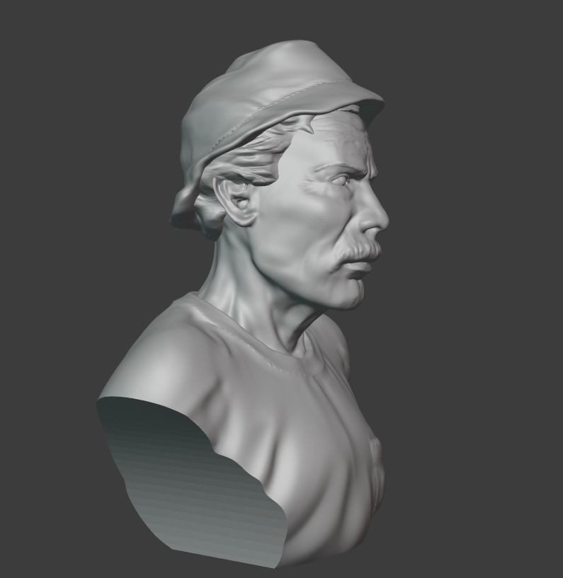 Don Ramon - Seu Madruga Bust 3D print model_3