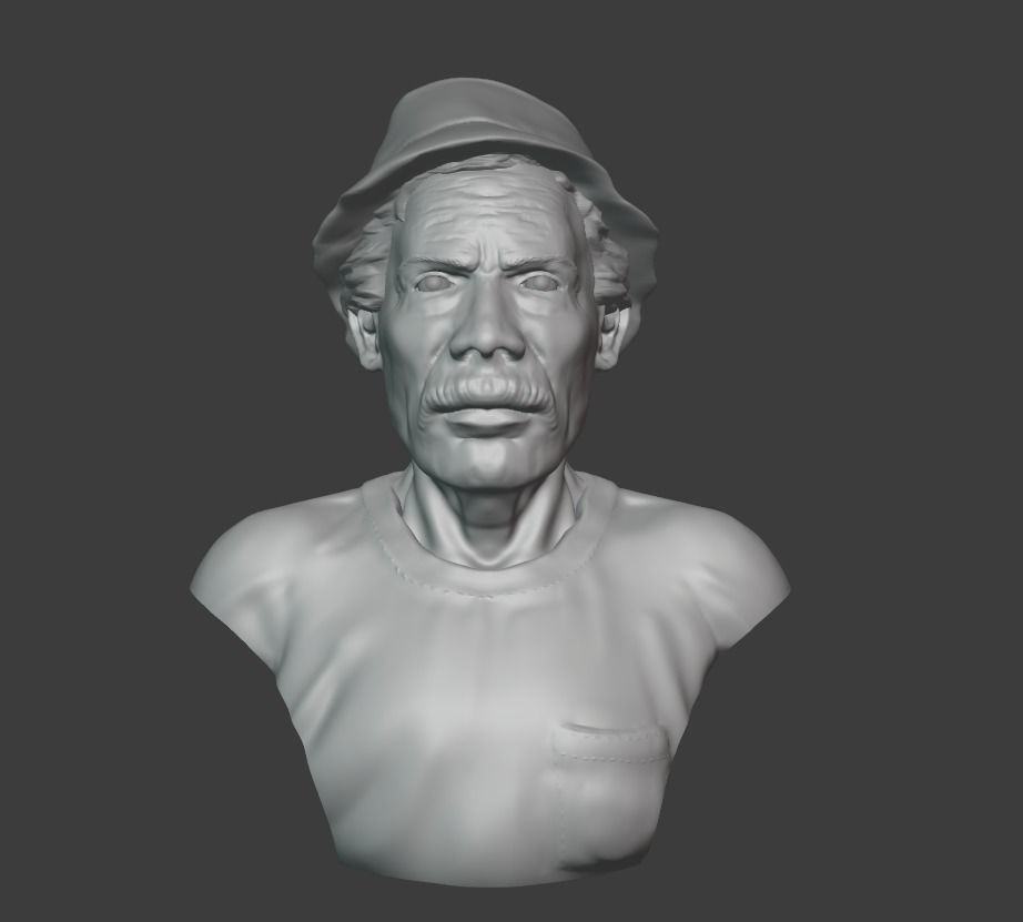 Don Ramon - Seu Madruga Bust 3D print model_2