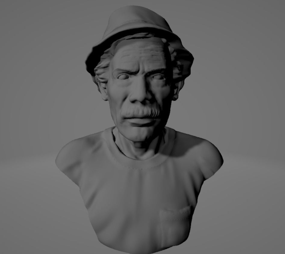 Don Ramon - Seu Madruga Bust 3D print model_8