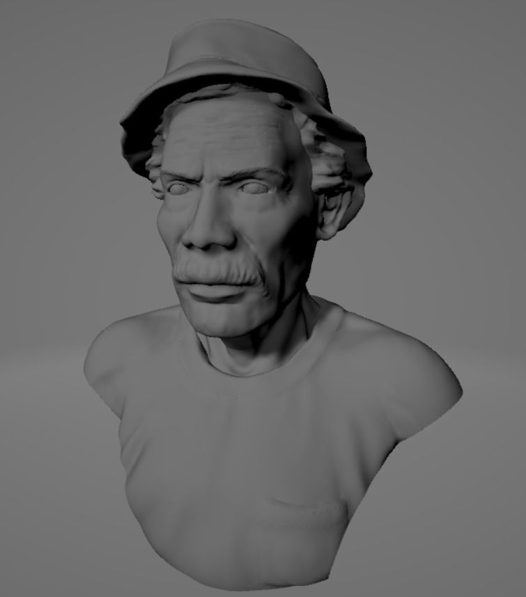 Don Ramon - Seu Madruga Bust 3D print model_7